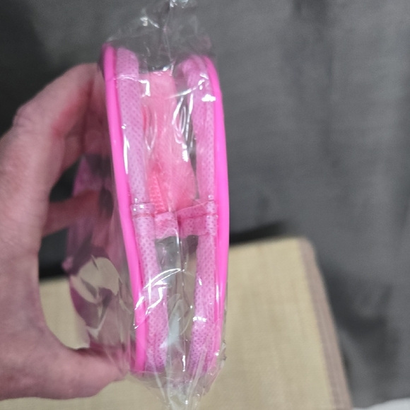 SALE* Sanrio Hello Kitty Transparent Pink Pouch NWOT - Picture 3 of 5
